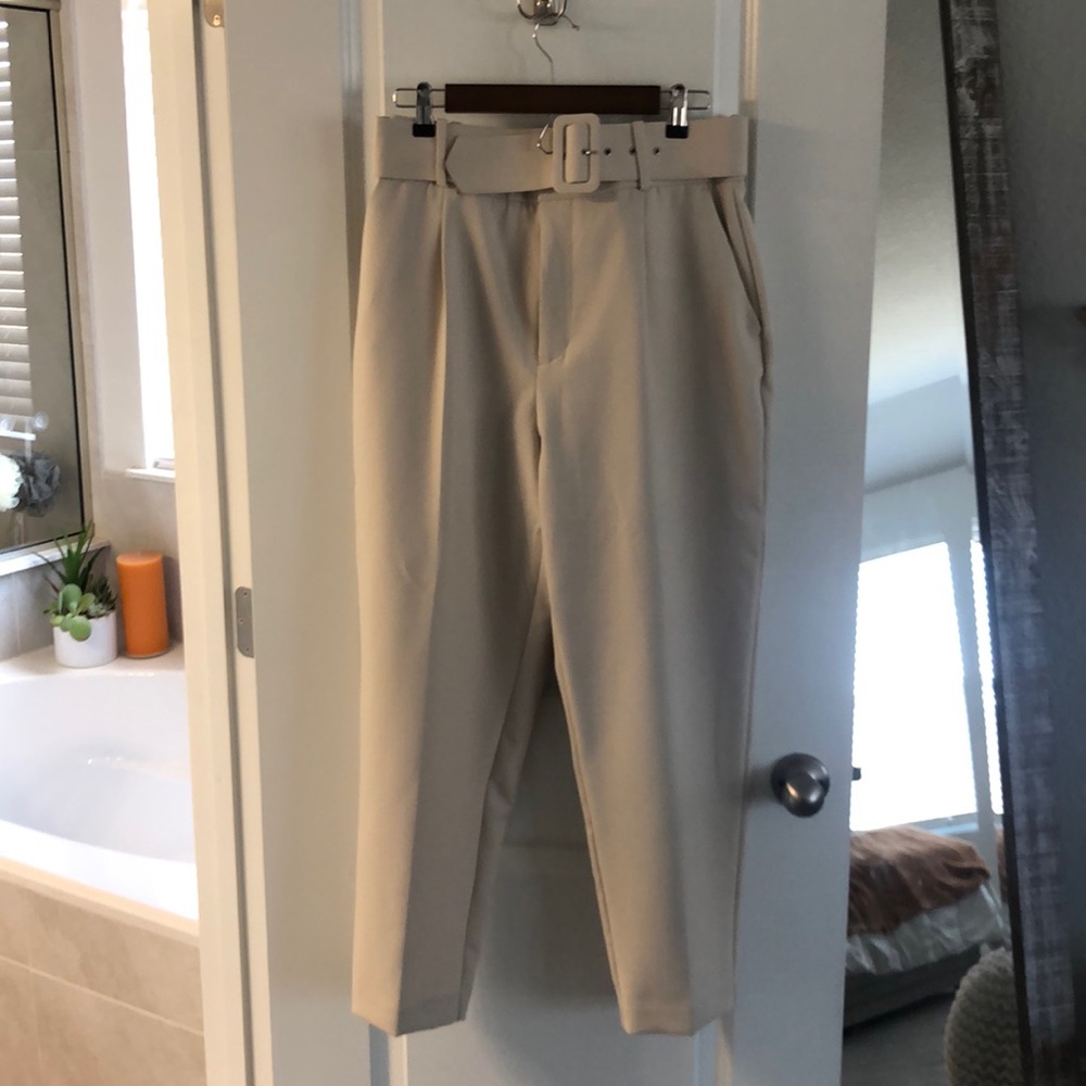 Zara high waisted straight leg pant